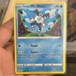 Pokemon Card with Blue and Yellow Design